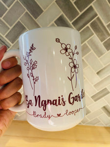 Garden personalized Birth flower custom Mug/Cup