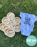 Wooden Monthly Baby Milestone Marker & Bodysuit Bundle