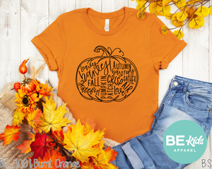 Fall Words in Pumpkin