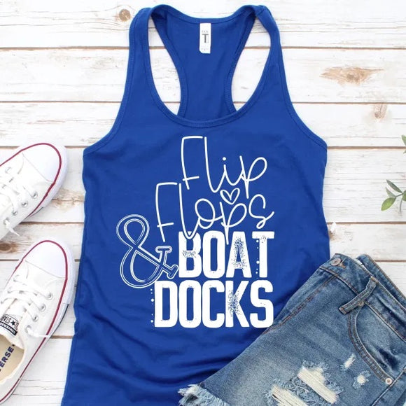 Flip flops & Boat docks (white design)