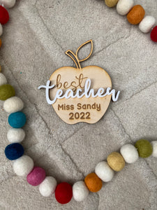 Teacher gift card Ornament