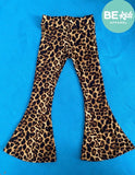 Leopard print bell bottoms