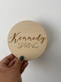 Wood Baby Name Round
