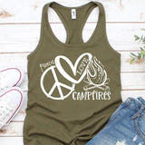 Peace Love Campfires (white design)