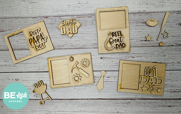 Father's Day Wood Paintable Picture Frame